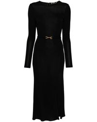 Elisabetta Franchi - Detachable-belt Jersey Dress - Lyst