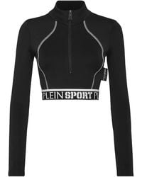 Philipp Plein - Logo-Underband Crop Top - Lyst
