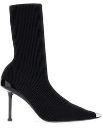 McQueen - Statement Raffia Pointed-Toe Boots For - Lyst