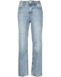 Liu Jo - Rhinestone-Embellished Straight-Leg Jeans - Lyst