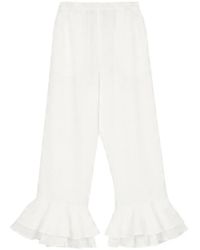 Sleeper - Cha-Cha Ruffled-Hem Trousers - Lyst