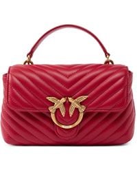 Pinko - Love Birds Chevron-Quilted Tote Bag - Lyst