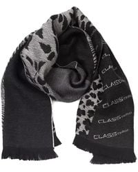 Roberto Cavalli - Animalier Logo-Print Scarf - Lyst