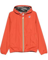 K-Way - Logo-Patch Hooded Jacket - Lyst