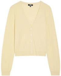 PAIGE - Brioche Fine-Knit V-Neck Cardigan - Lyst