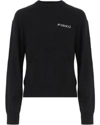 Pinko - Love Birds Intarsia-Knit Sweater - Lyst