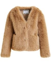 Essentiel Antwerp - Jack Van Imitatiebont Met Knoop - Lyst