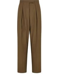 Ferragamo - Pleat-Front Tailored Trousers - Lyst