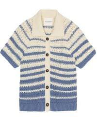 Closed - Cardigan Rayé À Manches Courtes - Lyst