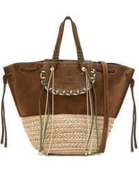 CUBA LAB - Braided-Trim Suede Tote Bag - Lyst