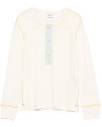 Chloé - Henley Getailleerde Blouse Van Katoenen Jersey - Lyst