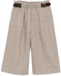 Alysi - Belted Pleated Shorts - Lyst