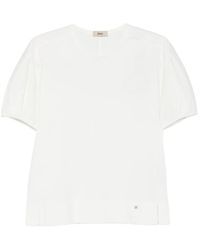 Herno - Pleated Short-Sleeve T-Shirt - Lyst