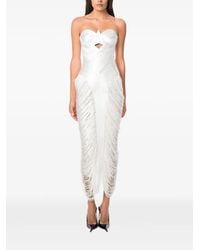 NORINA ST - Aura Fringe-Trimmed Cutout Midi Dress - Lyst