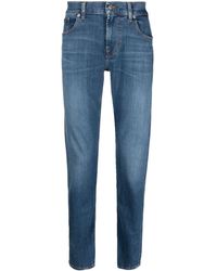 7 For All Mankind - Slim-leg Cotton Jeans - Lyst