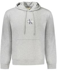 Calvin Klein - Logo-Embroidered Drawstring Hoodie - Lyst