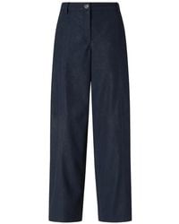 Pinko - Straight Broek Met Nubuckleer-Effect - Lyst