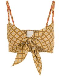 Framed Feeny Cropped Top - Yellow