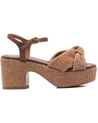 Unisa - Kasidi Knotted Raffia-Effect Sandals - Lyst