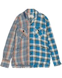 Greg Lauren - Plaid Patchwork Shirt - Lyst