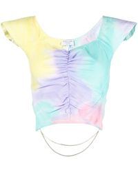 Collina Strada - Ruched Tie-dye Top - Lyst