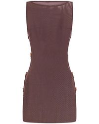 FAE SWIM - Moana Polka-Dot Cut-Out Mini Dress - Lyst