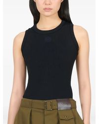 Loewe - Geripptes Tanktop Mit Anagram-Logo - Lyst