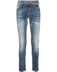 Salvatore Santoro - Logo-patch Cotton Slim-fit Jeans - Lyst
