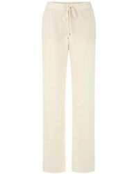 Marc Cain - Washington Drawstring Textured Trousers - Lyst