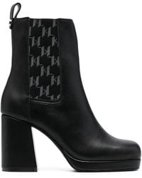 Karl Lagerfeld - Chelsea-Boots Mit Monogramm 100Mm - Lyst