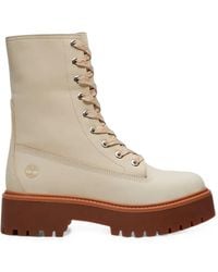 Timberland - Mid Stone Street Lace-Up Platform Boots - Lyst