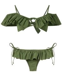 Amir Slama - Ruffle-Detail Cold-Shoulder Bikini - Lyst