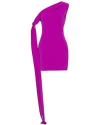 Solace London - One-Shoulder Draped Mini Dress - Lyst