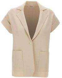 Kangra - Knitted Rolled-Sleeve Blazer - Lyst