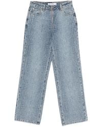 Self-Portrait - Straight Leg Jeans - Lyst