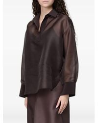 Agnona - Silk Organza Blouse - Lyst