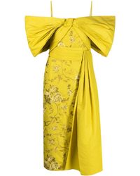 Erdem - Schulterfreies Kleid mit Stickerei - Lyst