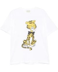 Aries - T-Shirt Smoking Tiger - Lyst