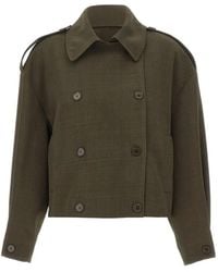 Kaos - Double-Breasted Cropped Jacket - Lyst