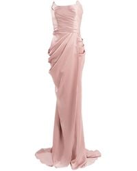 Ana Radu - Ruched Strapless Maxi Dress - Lyst
