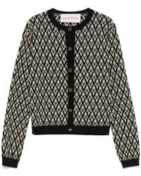 Valentino Garavani - Toute La V-Jacquard Cardigan - Lyst