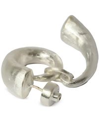Parts Of 4 - Zilveren Oorbel Met Hanger Van Hoorn - Lyst