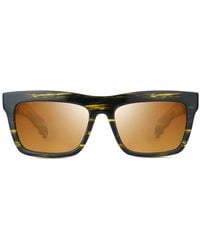 Bugatti - Tortoiseshell-Effect Rectangle-Frame Sunglasses - Lyst
