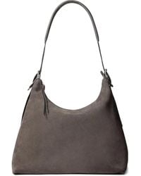 Lemaire - Belted Suede Shoulder Bag - Lyst