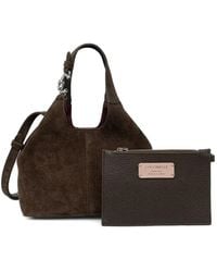 Coccinelle - Suede Logo-Plaque Tote Bag - Lyst