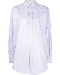 Maison Margiela - Popeline-Hemd Mit Nadelstreifen - Lyst