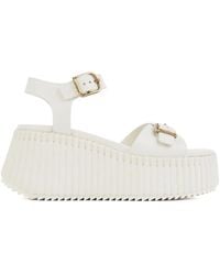 Chloé - Sandali Con Plateau E Fibbia 80Mm - Lyst