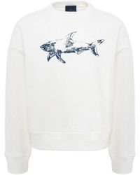 Paul & Shark - Shark-Print Cotton Sweater - Lyst