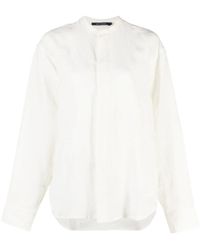 Sofie D'Hoore - Collarless Linen Shirt - Lyst