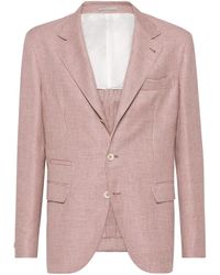 Brunello Cucinelli - Houndstooth-Pattern Blazer - Lyst